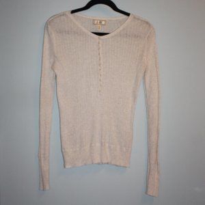 Off White Long Sleeve Sweater With Buttons (X-Large)/ Aeropostale